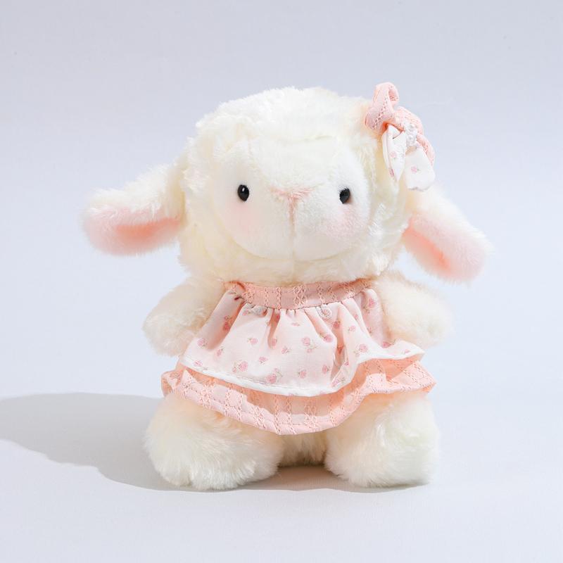 Kawaii Dress Animal Plush Toys Set Stuffed Bear Rabbit Sheep Cat Dog Dolls Soft Room Decor Gifts For Girls Xmas Birthday