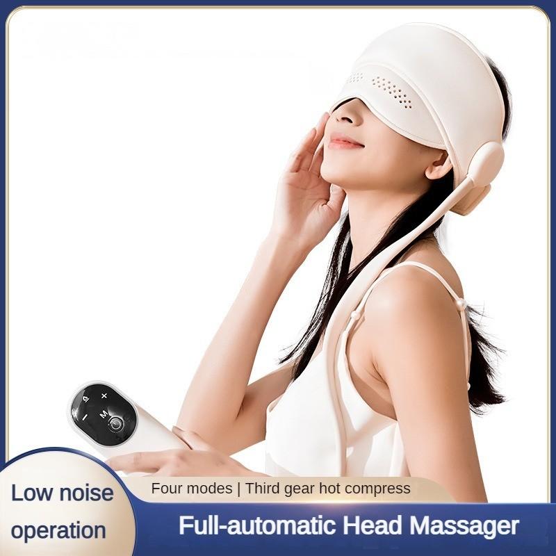 5W Household Head Massager Airbag Wrapping Heating Massage Equipment Fully Automatic Head Eye Integrated Massage Helmet