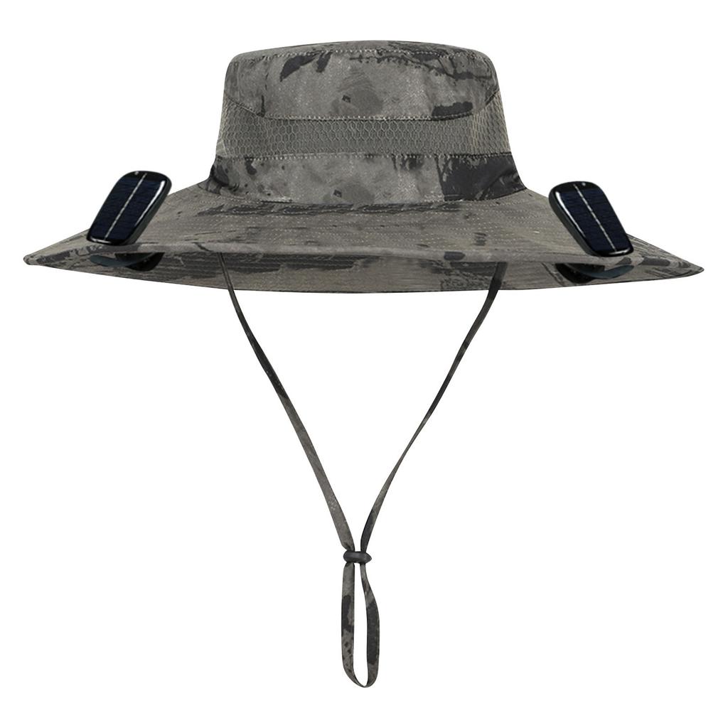 Солнечная шляпа с широким краем для рыбалки на открытом воздухе - солнечная и USB-зарядка, солнцезащитная шляпа от солнца с вентилятором, солнечная шляпа с вентилятором для летнего кемпинга на открытом воздухе, пляжа