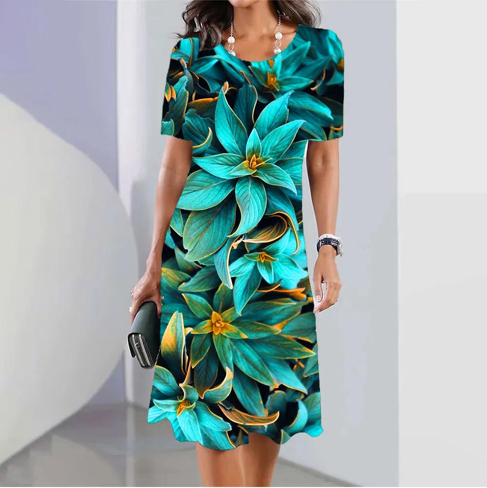 5XL женская одежда больших размеров, красное рождественское модное платье с лосем, забавное милое платье с короткими рукавами и принтом, Рождественские свободные платья со снеговиком и снежинкой