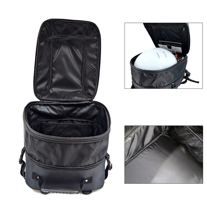 1pc Motorcycle Tail Bag Motorcycle Rear Seat Backpack Bag Multi-functional Waterproof Large Capacity Motorbike Rider Suitcase