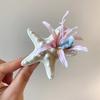 Korean Style Orchid Flower Hairpin Resin Women Side Clip Pink Starfish Hair Clip  Ponytail Holder