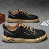 Sports Board Shoes Men's Small White Trendy Shoes Spring and Autumn Men's Shoes 2025 New Men's Casual Leather Shoes