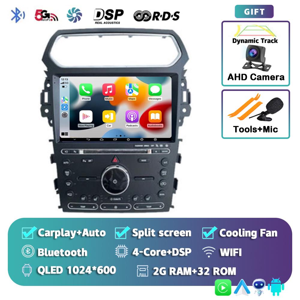 Android 14 Carplay Car Radio для Ford Explorer Smart 2011-2019 Автомагнитола Мультимедиа Видео Плеер Навигация GPS Стерео Головное Устройство