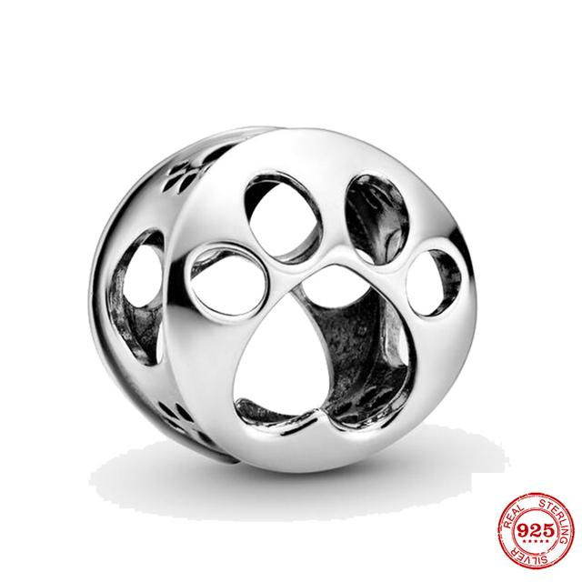 Новый Стерлингового Серебра 925 Единорог Кошка Собака Сова Обезьяна След Милое Животное DIY Тонкие Бусины Подходит Оригинальный Модный Браслет-Подвеска