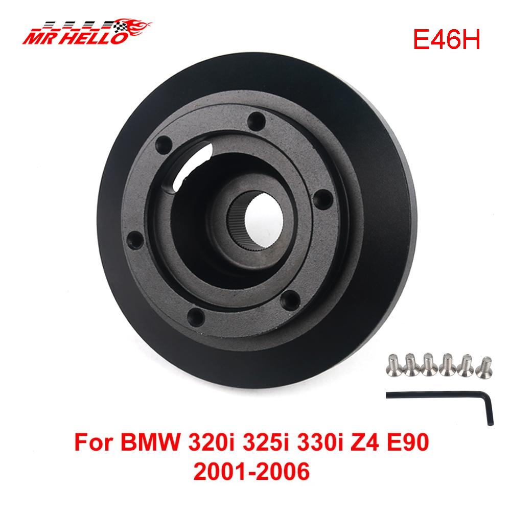 E46H Aluminum Steering Wheel Short Hub Adapter Quick Release Boss Kit for BMW Z4 Z4M E85 2001-2006