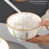 2025 New Style Glazed Ceramic Rice & Soup Bowl - Small Breakfast & Noodle Tableware Set