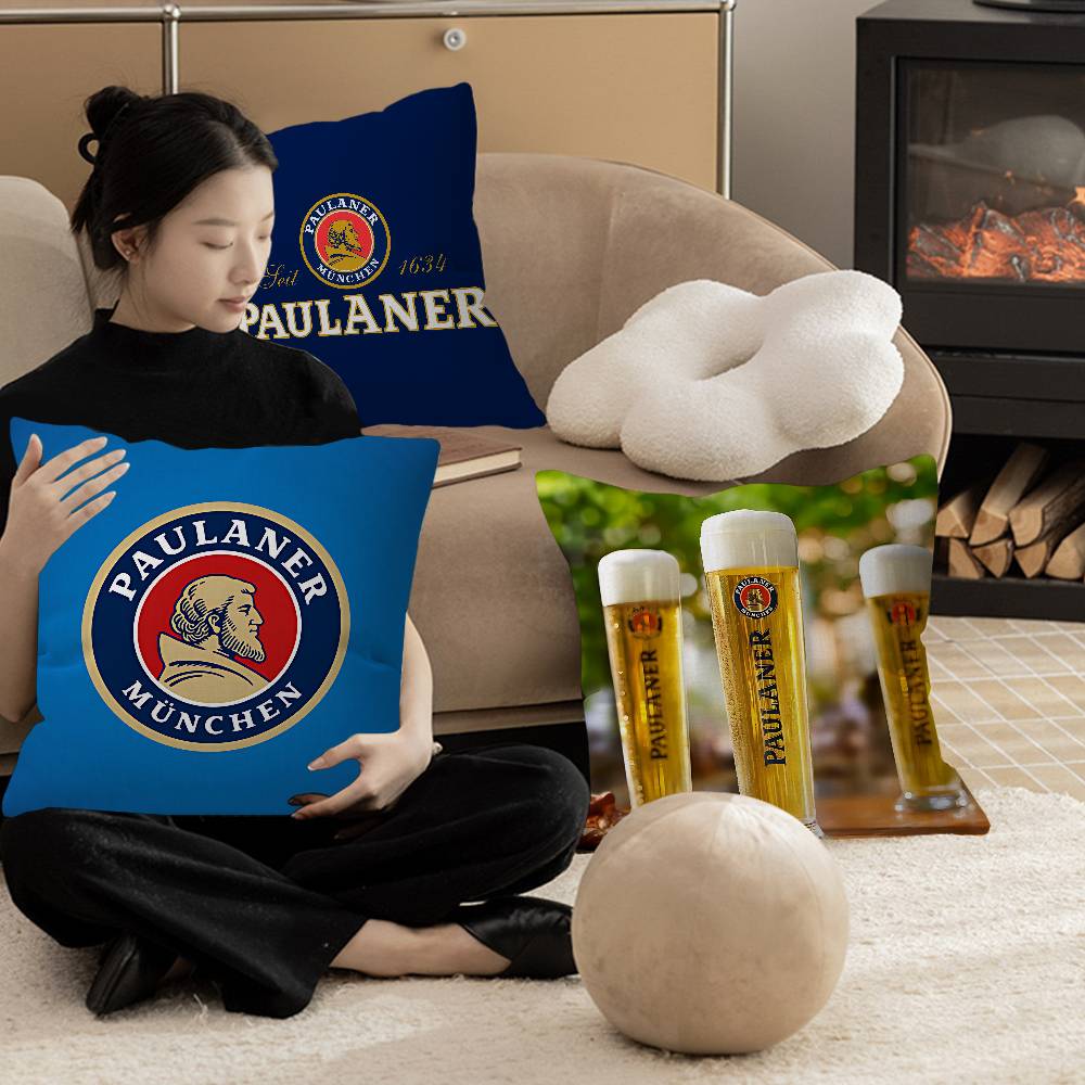 German Beer PPaulaners Pillow Gift Home Office Decoration Pillow Bedroom Sofa Car Cushion CoverPillow Case