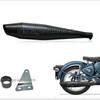 Керамико-шерстяной глушитель Dolphin подходит для Royal Enfield Classic Black