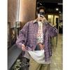 2024 Letter Long Sleeve Shirt Japanese Hong Kong Style Ins Loose Shirt Boys Summer Trendy Versatile Casual Coat