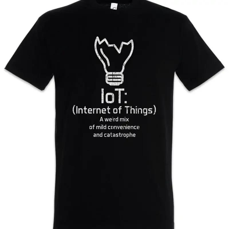 Футболка Интернет вещей I T IoT M2M Машина к 5G Связь Забавная