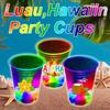 mishunyus 24 Pcs Glow Hawaiian Luau Party Cups, Flashing Tiki Party Cups, Tropical Luau Party Decorations Hawaiian Party Supplies Favor (16oz)