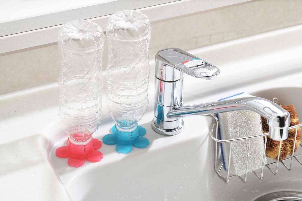 Эксклюзивный веб-товар Yoshikawa Открывалка для пластиковых бутылок и подставка для сушки (Розовый / Синий) 4003093