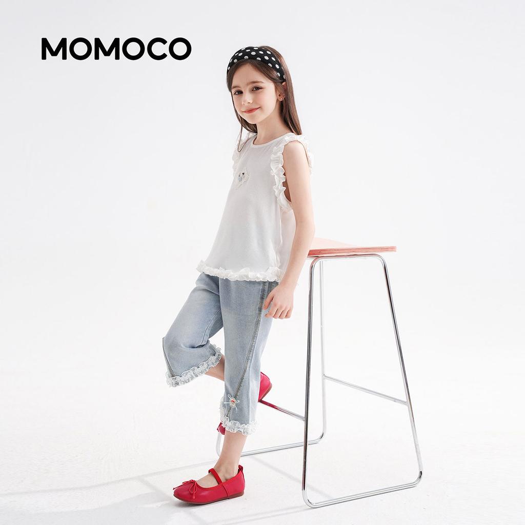 Mamimaka Summer New Product: Girls' Fashion Cowboy Seven Part Pants