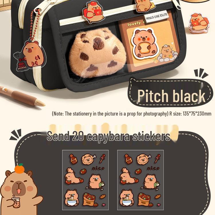 Капибара Прозрачный пенал большой вместимости, грязеотталкивающий, милый и стильный для учеников средней школы