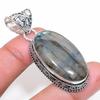 Labradorite Handmade 925 Sterling Silver Jewelry Pendant 2.05" D3b30
