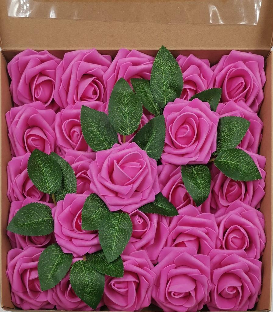 Искусственные цветы, 25/50 шт., искусственные розы, белые свадебные украшения для свадебного душа, композиции для вечеринок, украшения для столов(10 роз+5 листьев/25 роз+5 листьев)