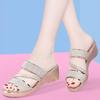 Fashion Shoes Wedge Heel Open Toe Slides Rubber Wedding Women's Slippers and Ladies Sandals Original On Offer Elegant Fashionable Sale