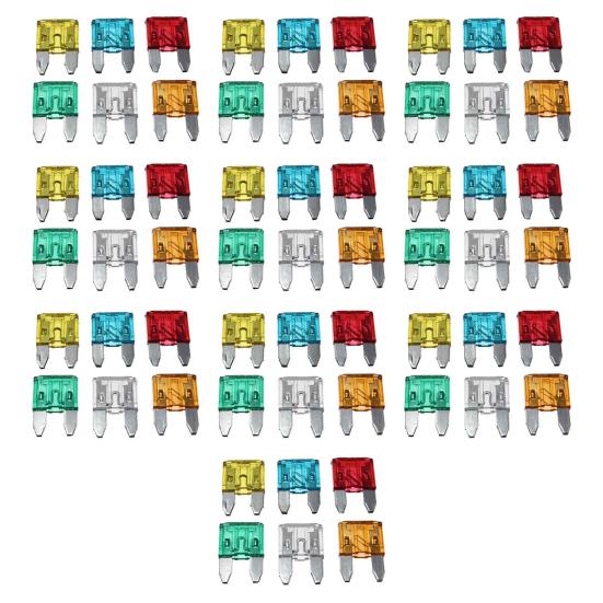 60шт. Удобная установка лезвия. Цветные предохранители. Легкий и безопасный комплект предохранителей с различными лезвиями для авто.