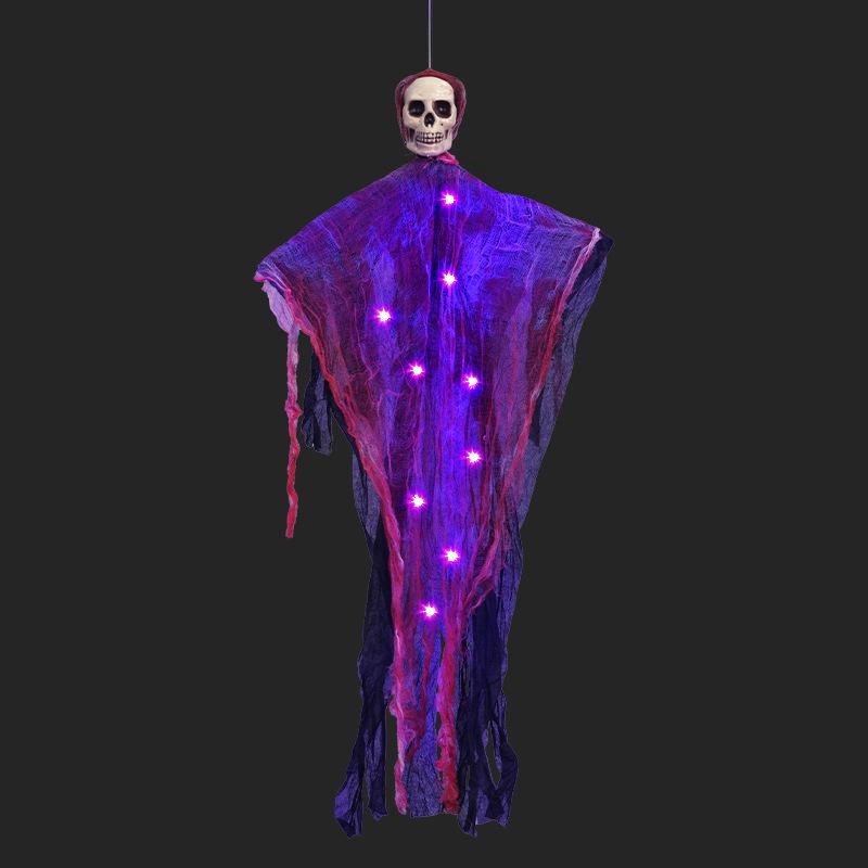 Хэллоуин Вечеринка Светящийся Подвесной Скелет Призрак Украшение Ужасы Реквизит Декорации Дома с Привидениями