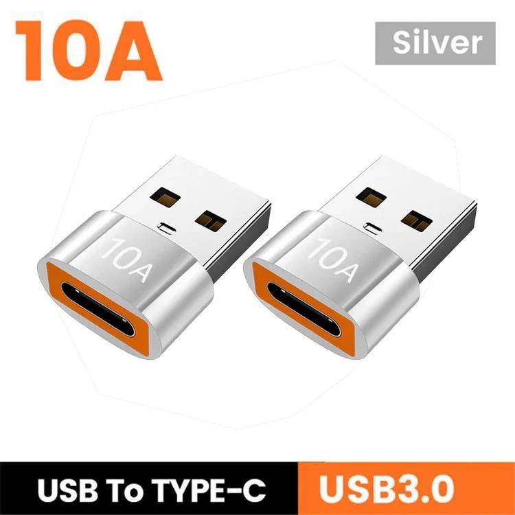 USB 3.0 Type-C Data Adapter Type C 10A OTG USB C Male To USB Female Converter For Macbook Xiaomi Samsung S20 Fast OTG Connector 3