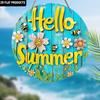 Деревянная табличка 'Hello Summer' с цветочным узором и пчелой, очаровательная круглая табличка для входной двери, настенный декор - идеальный подарок для лета и пляжного дома