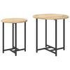 Modern Metal Frame Side Table Set of 2, High and Low, Living Room Decorative Tables, Coffee Tables