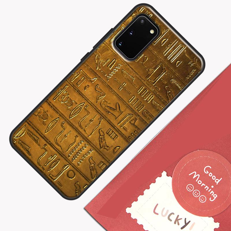 Чехол для телефона с египетскими иероглифами для Samsung Galaxy S25 S26 Ultra S20 S21 S22 S23 S24 Plus S9 S10 S25 FE Защитный корпус