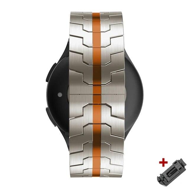 Ремешок из нержавеющей стали 20 мм 22 мм для Samsung Galaxy Watch 6 Classic 43 47 мм 4 5 pro 40 44 мм 45 мм браслет для Huawei 4 Pro GT 3 2e