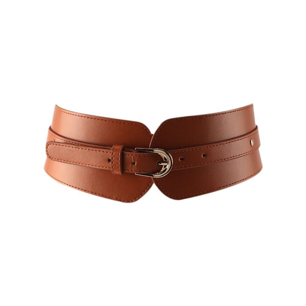 Skirt Dress Coat Casual Leather Waistband Elastic Corset Band Luxury Wide Belts Stretch Cummerbunds