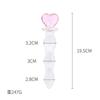 Glass Pink Heart Transparent Crystal Beads Quantity Plug