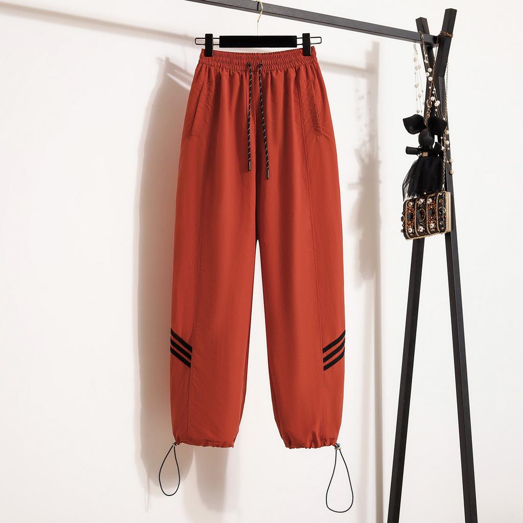 Summer New High-waisted and Thin Overalls, Thin Casual Sports Pants