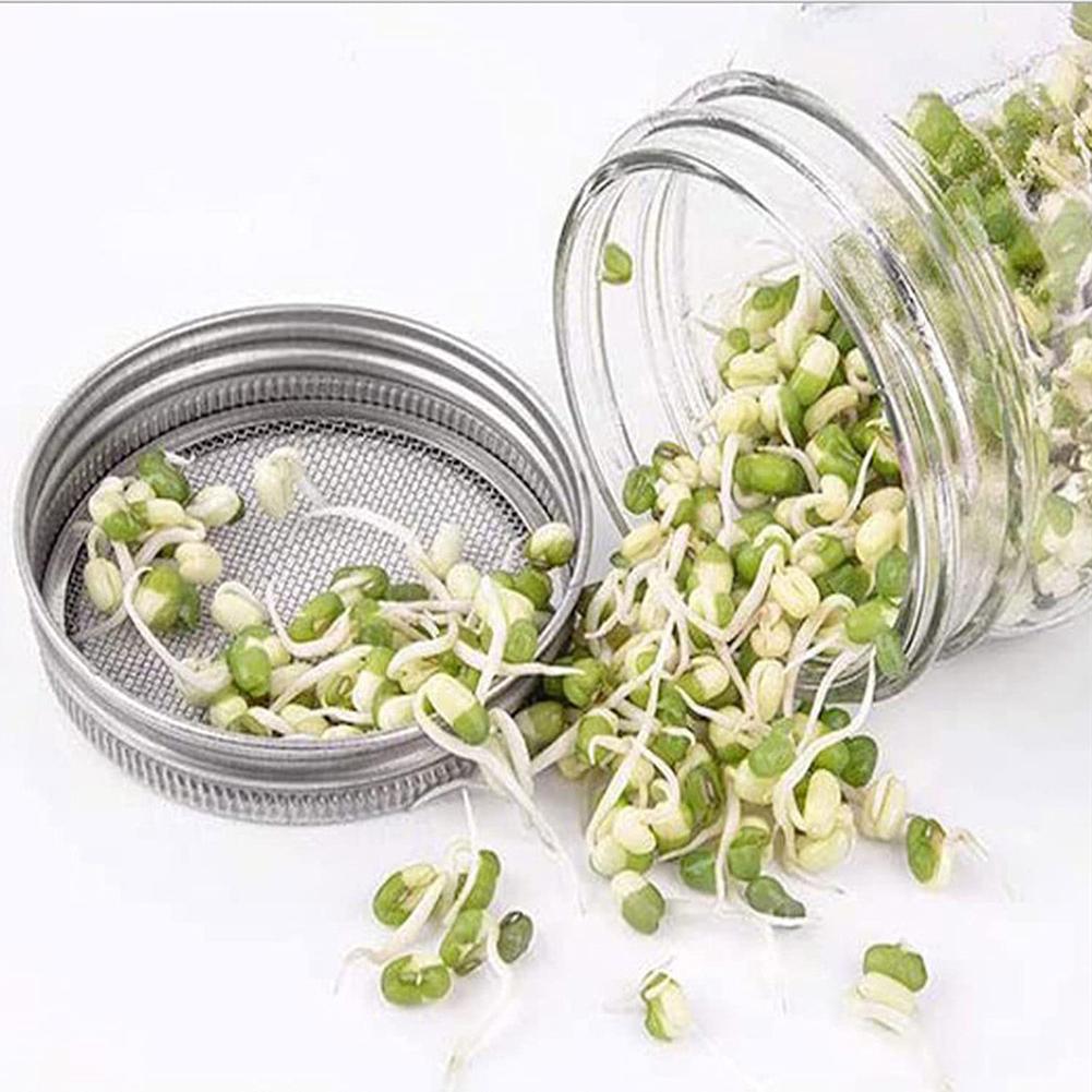 4pcs Stainless Steel Lid For Jar Sprouting Prevents Mold Formation