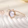 Elegant Pearl Bracelet Watch Fashion Rhinestone Dial Watch Quartz Wristwatch  Evening Party