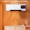 Wall Mounted Air Room Heater Temperature Adjustable Timer Function Digital Display Waterproof with Remote Control