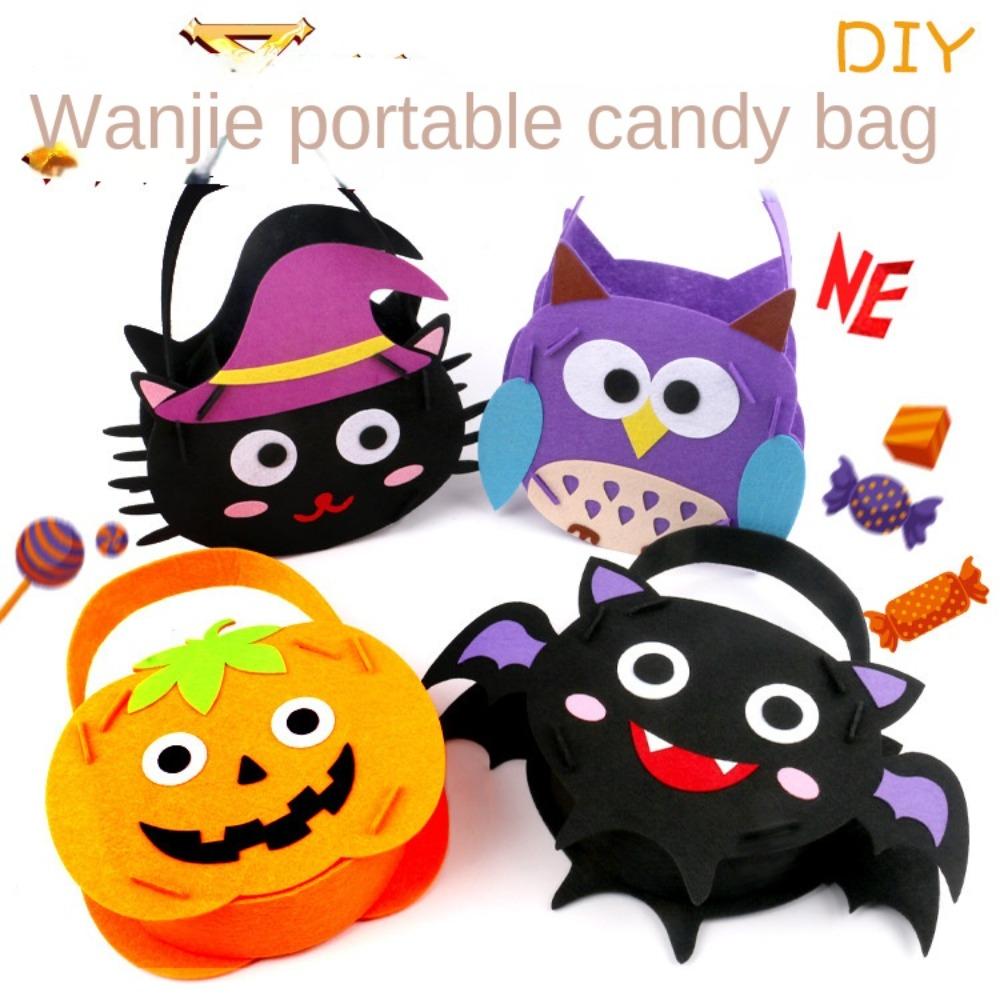 Trick Or Treat Halloween Candy Bag Halloween Decoration Gift Basket Party Halloween Bag For Kids