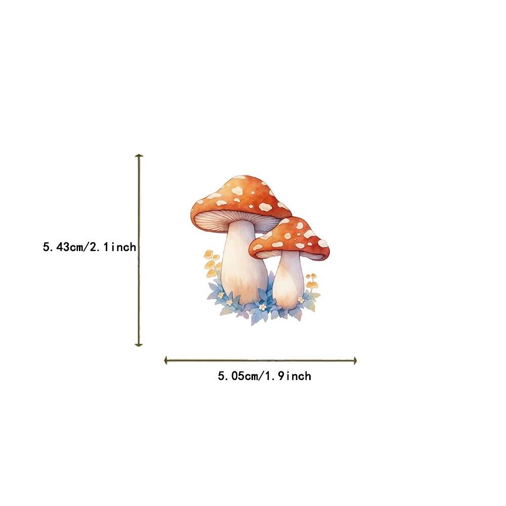 10/50PCS Cartoon Watercolor Mushroom Stickers Aesthetic Graffiti Stickers for DIY Luggage Laptop Skateboard Bicycle Stickers