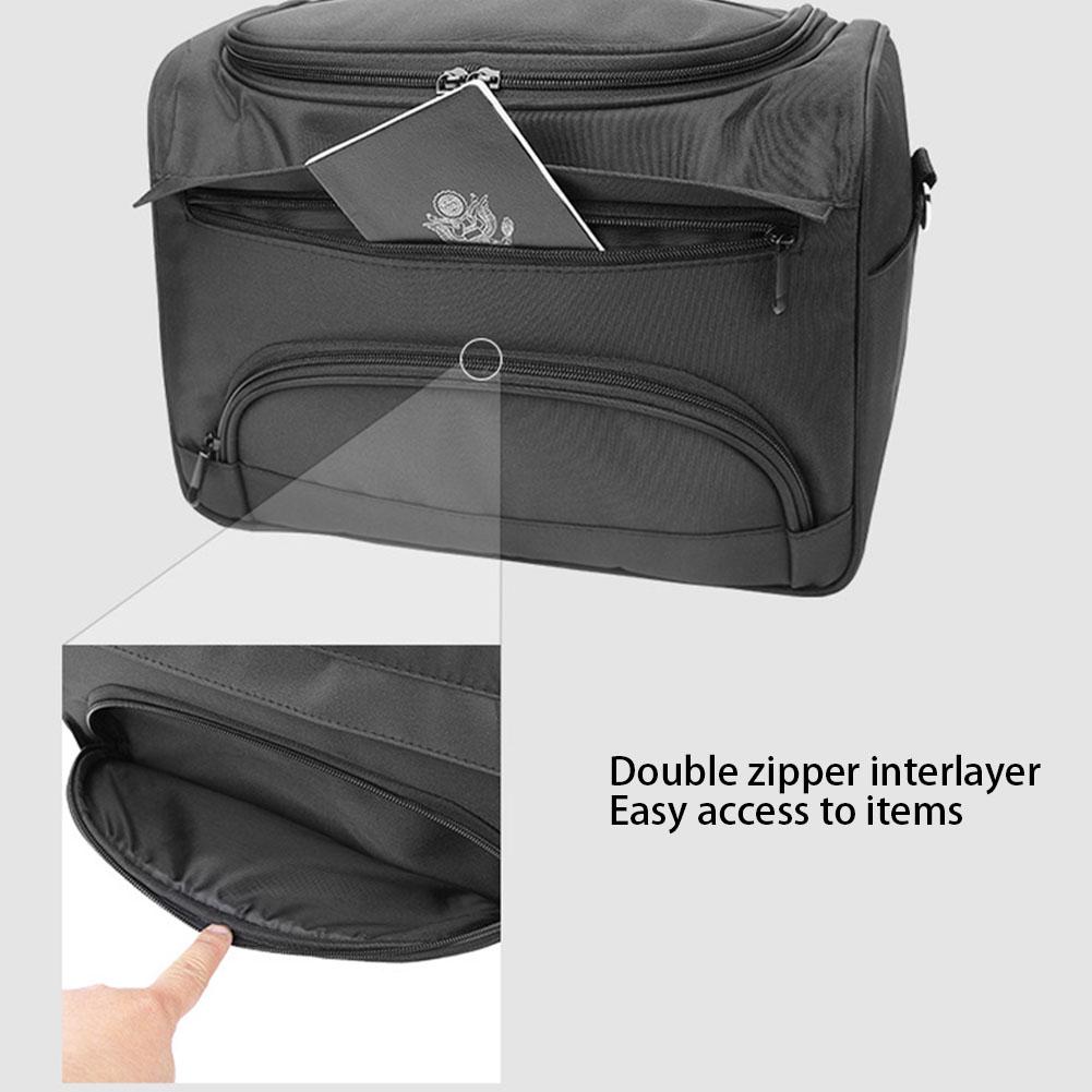 Portable Hairdressing Tool Storage Bag Scissors Comb Hair Clip Cosmetic Organizer Bag BlackBlack