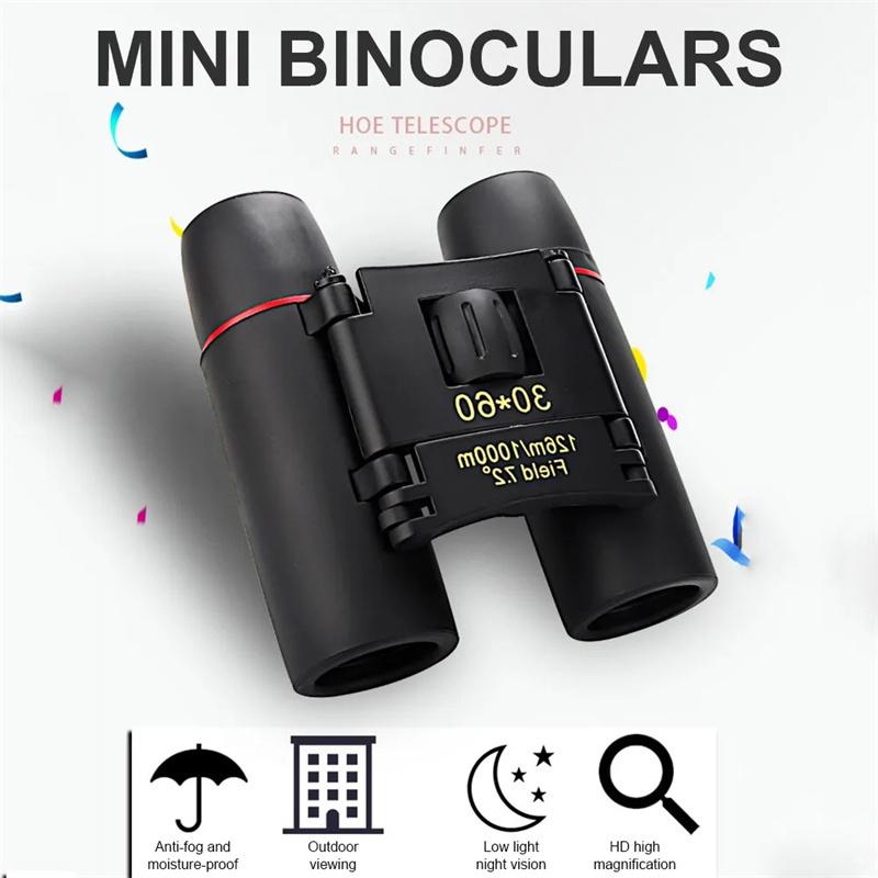 Мини-бинокулярный телескоп 30x60 при слабом освещении ночного видения 1000 м охотничий спортивный инструмент для кемпинга