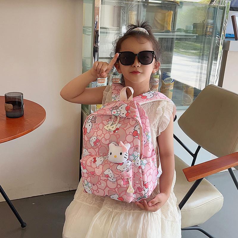 Adorable Cartoon Nylon Children's Backpack With Breathable Lightweight Design For School