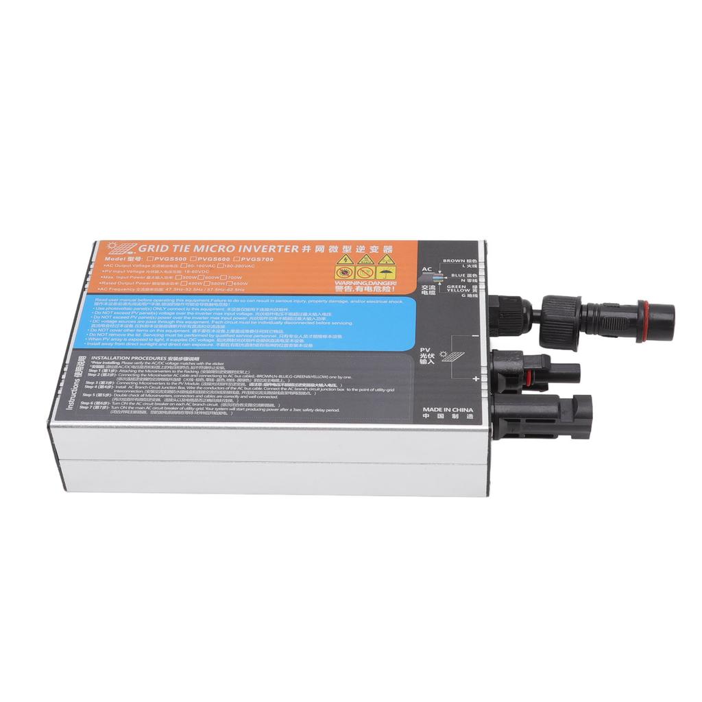 Solar Inverter Micro Aluminium Alloy IP55 Protection Grid Tie Inverter for Converting DC To AC