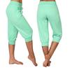 Women Rise Pockets Capri Casual Solid Sports Low Pants Shorts