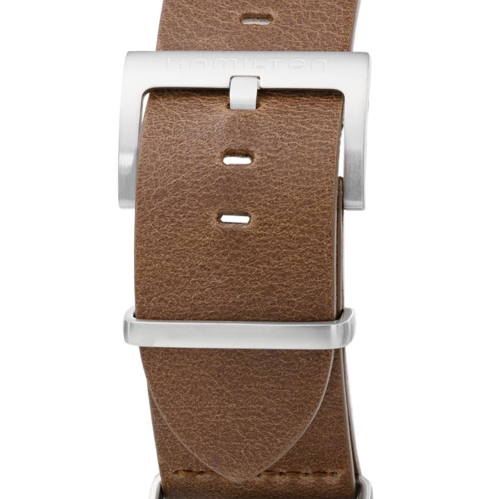 Часы Khaki Pilot Pioneer Chrono с черным циферблатом, кварцевые, водонепроницаемые, 100 м, хронограф из телячьей кожи H76522531 коричневые [Hamilton] мужские [Товар]