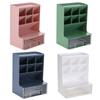 6-Grid Oblique Pen Holder Solid Color Cosmetics Storage Box Stationary Organizer  Home