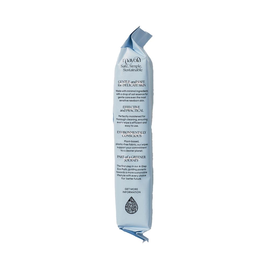 Wet wipes with oats 99.9% water plastic-free 60 pcs Mayola