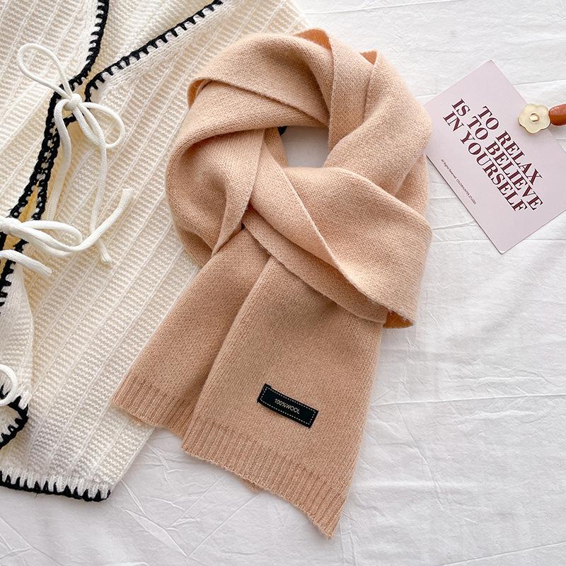 Winter High-end Pure Wool Knitted Scarf, Red Scarf, Gifts for Men and Women Couples, New Models