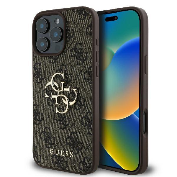 Etui Do Iphone 16 Pro Max Guess Big Logo Hardcase Brązowy