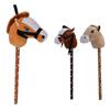 Stick Horse Plush with Neighing Galloping Sounds Pony Horseback Riding Game Stuffed Stick Horse Anim