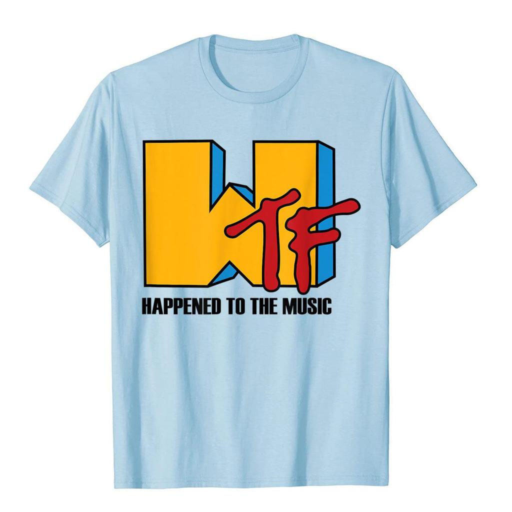 Wtf Happened To Music Funny Retro 80s Tshirt Popular Unisex T Shirts Funny Tops Shirts Cotton Gothic