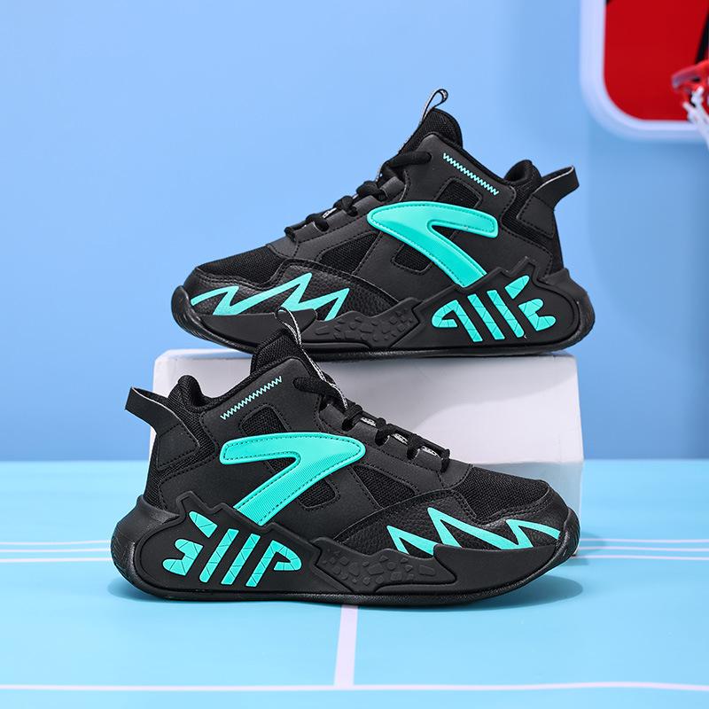 Обувь для мальчиков 2025 новая детская сетчатая дышащая нескользящая легкая спортивная обувь детская тренировочная практичная баскетбольная обувь